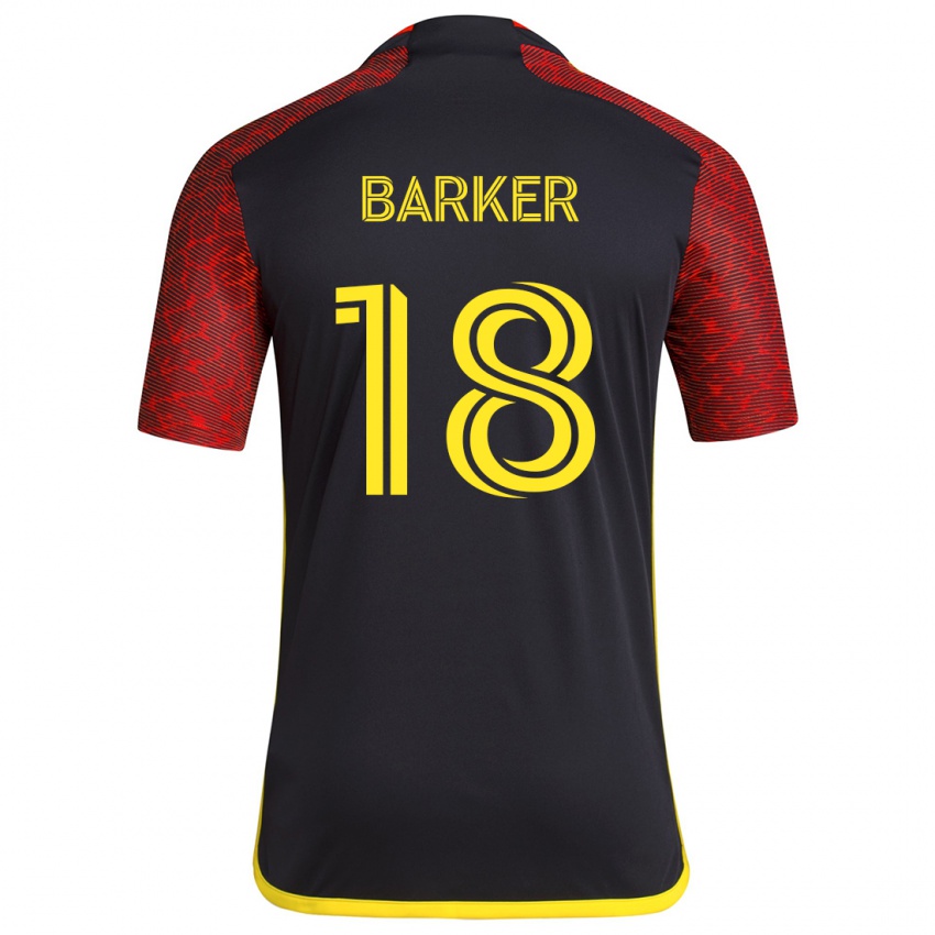 Criança Camisola Alicia Barker #18 Vermelho Preto Alternativa 2024/25 Camisa Brasil