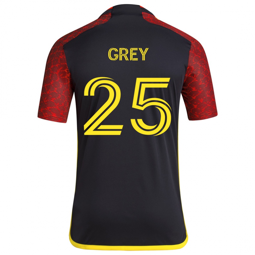 Criança Camisola Mireya Grey #25 Vermelho Preto Alternativa 2024/25 Camisa Brasil