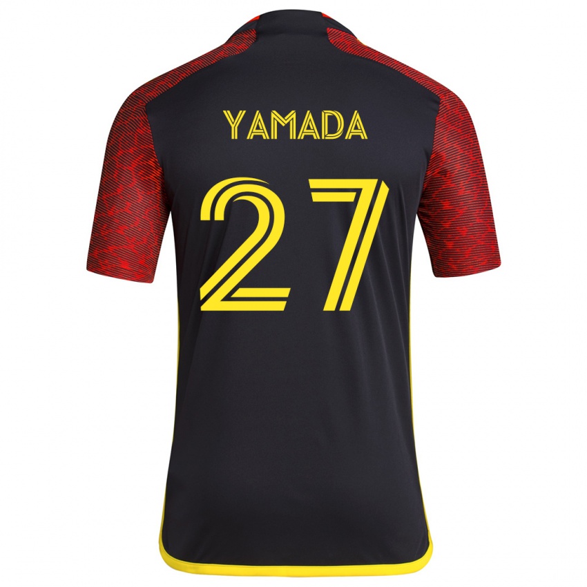 Criança Camisola Hikari Yamada #27 Vermelho Preto Alternativa 2024/25 Camisa Brasil