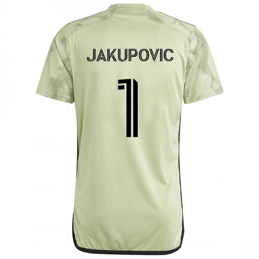 Criança Camisola Eldin Jakupović #1 Luz Verde Alternativa 2024/25 Camisa Brasil