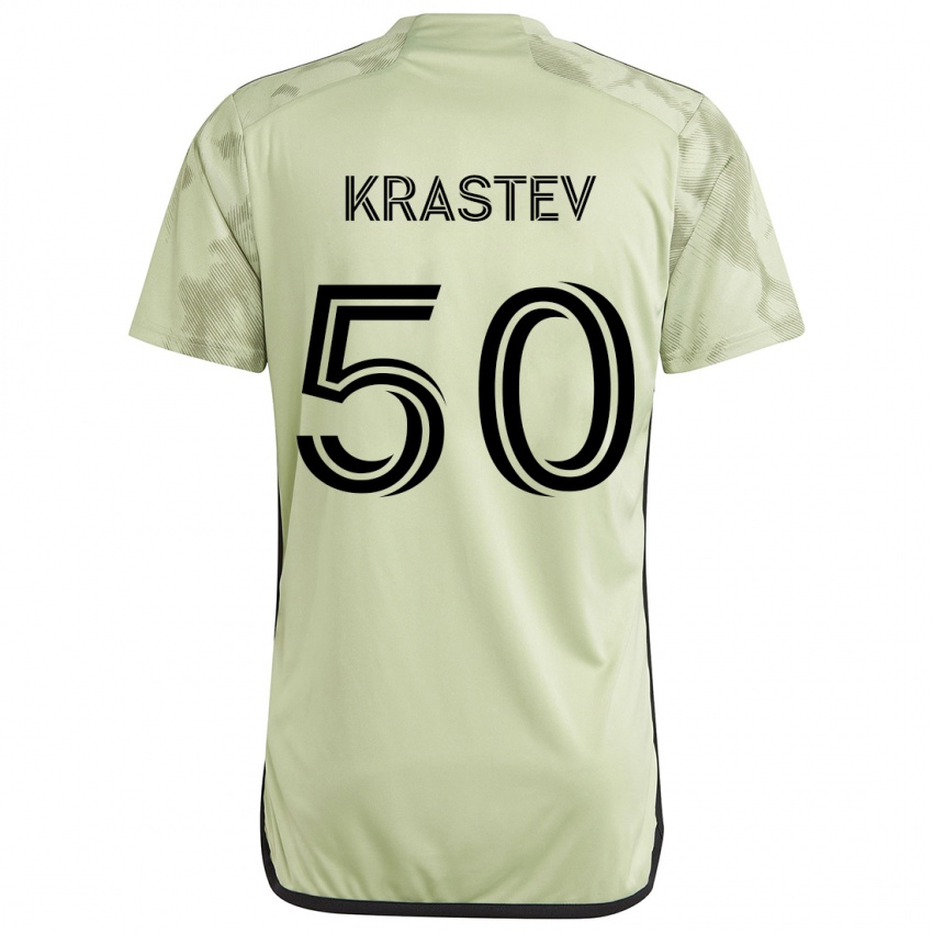 Criança Camisola Filip Krastev #50 Luz Verde Alternativa 2024/25 Camisa Brasil