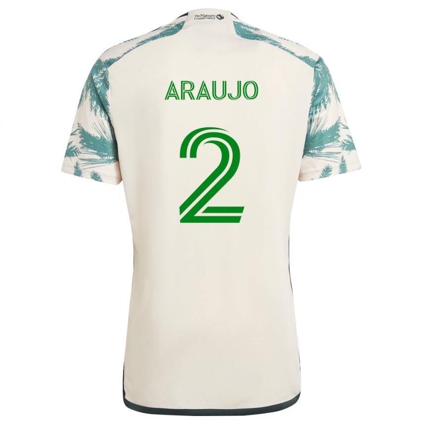 Criança Camisola Miguel Araujo #2 Bege Castanho Alternativa 2024/25 Camisa Brasil