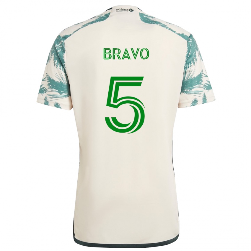 Criança Camisola Claudio Bravo #5 Bege Castanho Alternativa 2024/25 Camisa Brasil