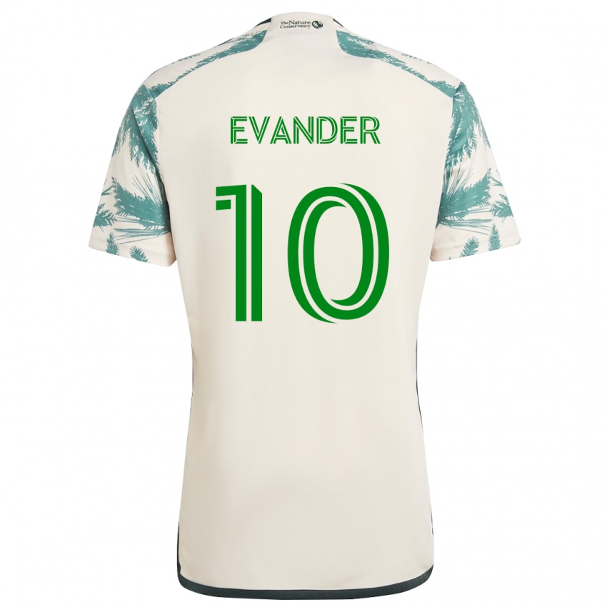 Criança Camisola Evander #10 Bege Castanho Alternativa 2024/25 Camisa Brasil