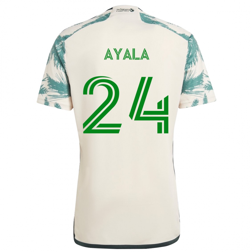 Criança Camisola David Ayala #24 Bege Castanho Alternativa 2024/25 Camisa Brasil