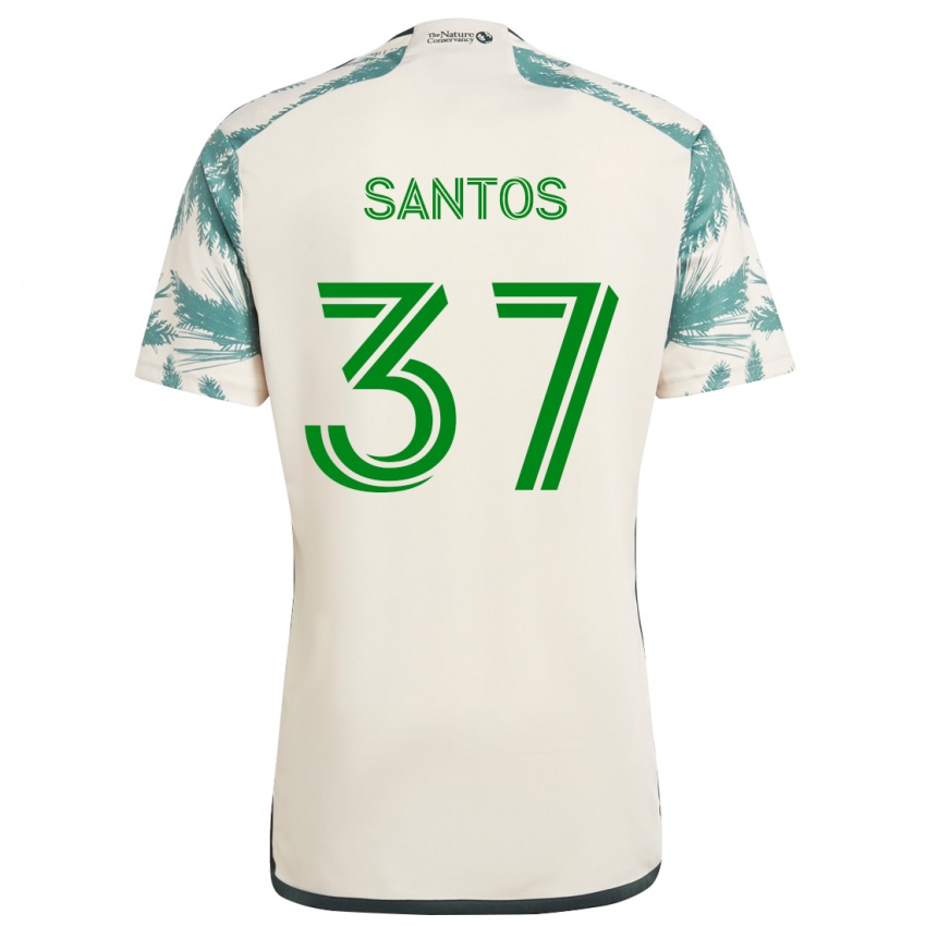 Criança Camisola Noah Santos #37 Bege Castanho Alternativa 2024/25 Camisa Brasil