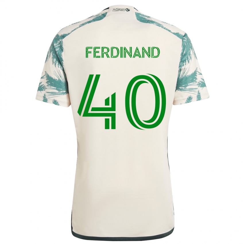 Criança Camisola Keesean Ferdinand #40 Bege Castanho Alternativa 2024/25 Camisa Brasil