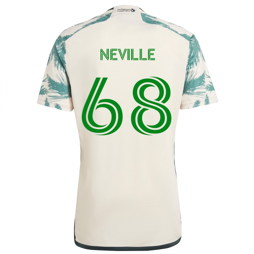 Criança Camisola Harvey Neville #68 Bege Castanho Alternativa 2024/25 Camisa Brasil