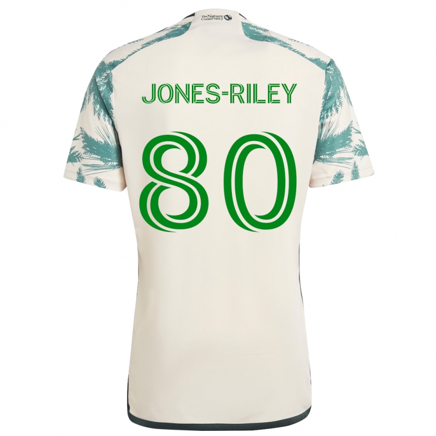 Criança Camisola Jaden Jones-Riley #80 Bege Castanho Alternativa 2024/25 Camisa Brasil