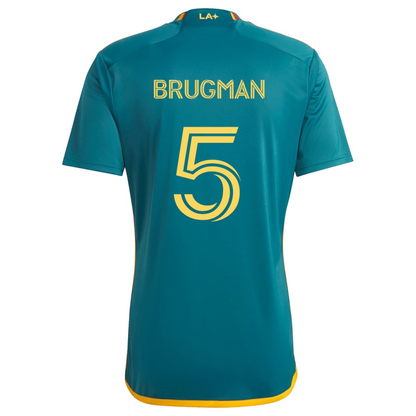 Criança Camisola Gastón Brugman #5 Verde Amarelo Alternativa 2024/25 Camisa Brasil