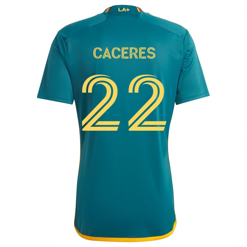 Criança Camisola Martín Cáceres #22 Verde Amarelo Alternativa 2024/25 Camisa Brasil