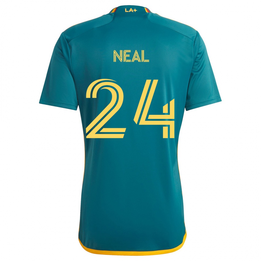 Criança Camisola Jalen Neal #24 Verde Amarelo Alternativa 2024/25 Camisa Brasil