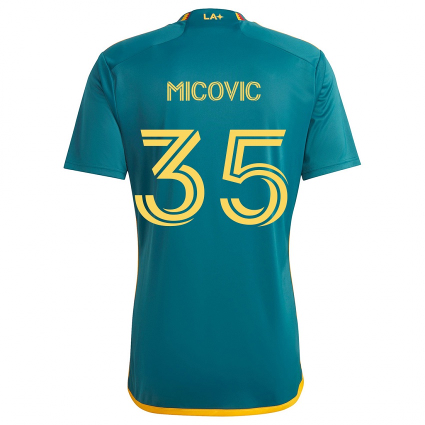 Criança Camisola Novak Micovic #35 Verde Amarelo Alternativa 2024/25 Camisa Brasil