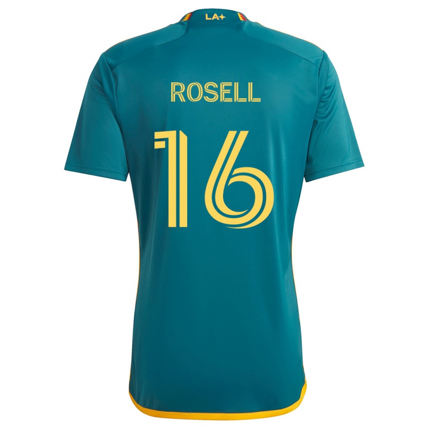 Criança Camisola Uri Rosell #16 Verde Amarelo Alternativa 2024/25 Camisa Brasil