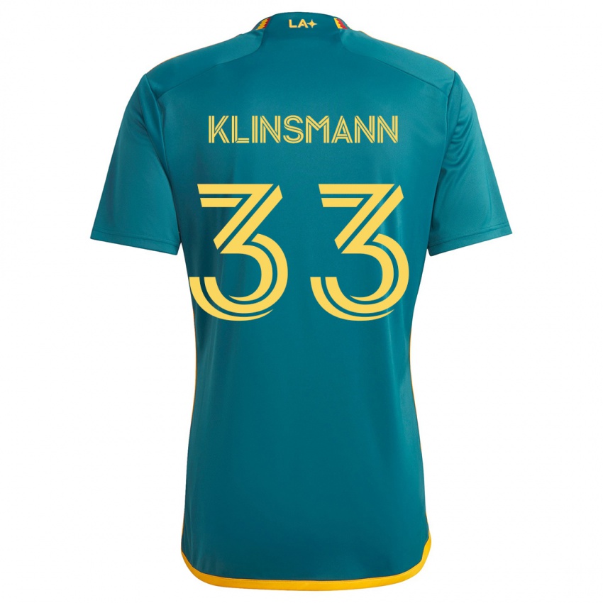 Criança Camisola Jonathan Klinsmann #33 Verde Amarelo Alternativa 2024/25 Camisa Brasil