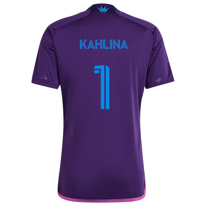 Criança Camisola Kristijan Kahlina #1 Roxo Azulado Alternativa 2024/25 Camisa Brasil