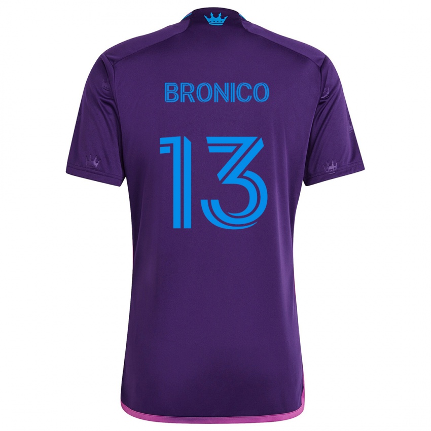 Criança Camisola Brandt Bronico #13 Roxo Azulado Alternativa 2024/25 Camisa Brasil