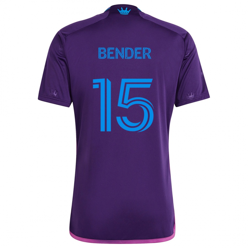 Criança Camisola Ben Bender #15 Roxo Azulado Alternativa 2024/25 Camisa Brasil