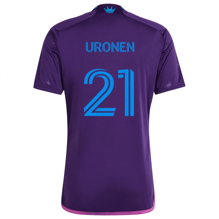 Criança Camisola Jere Uronen #21 Roxo Azulado Alternativa 2024/25 Camisa Brasil