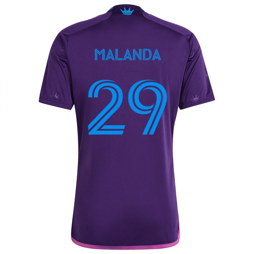 Criança Camisola Adilson Malanda #29 Roxo Azulado Alternativa 2024/25 Camisa Brasil