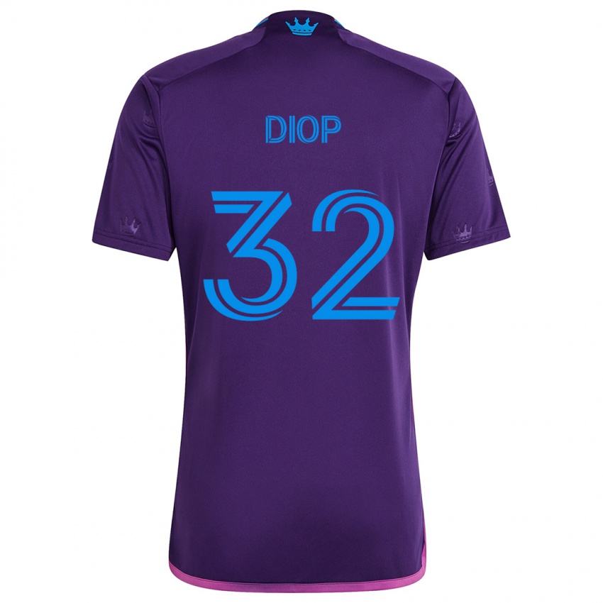 Criança Camisola Hamady Diop #32 Roxo Azulado Alternativa 2024/25 Camisa Brasil