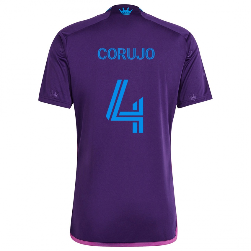 Criança Camisola Guzmán Corujo #4 Roxo Azulado Alternativa 2024/25 Camisa Brasil