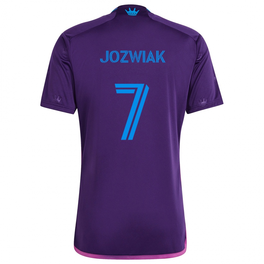 Criança Camisola Kamil Józwiak #7 Roxo Azulado Alternativa 2024/25 Camisa Brasil