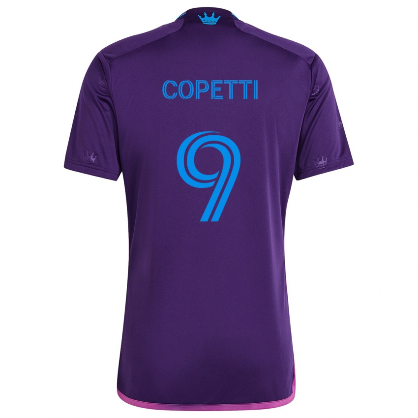 Criança Camisola Enzo Copetti #9 Roxo Azulado Alternativa 2024/25 Camisa Brasil