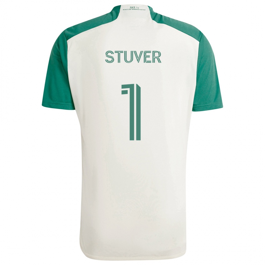 Criança Camisola Brad Stuver #1 Cores Bronzeadas Verde Alternativa 2024/25 Camisa Brasil