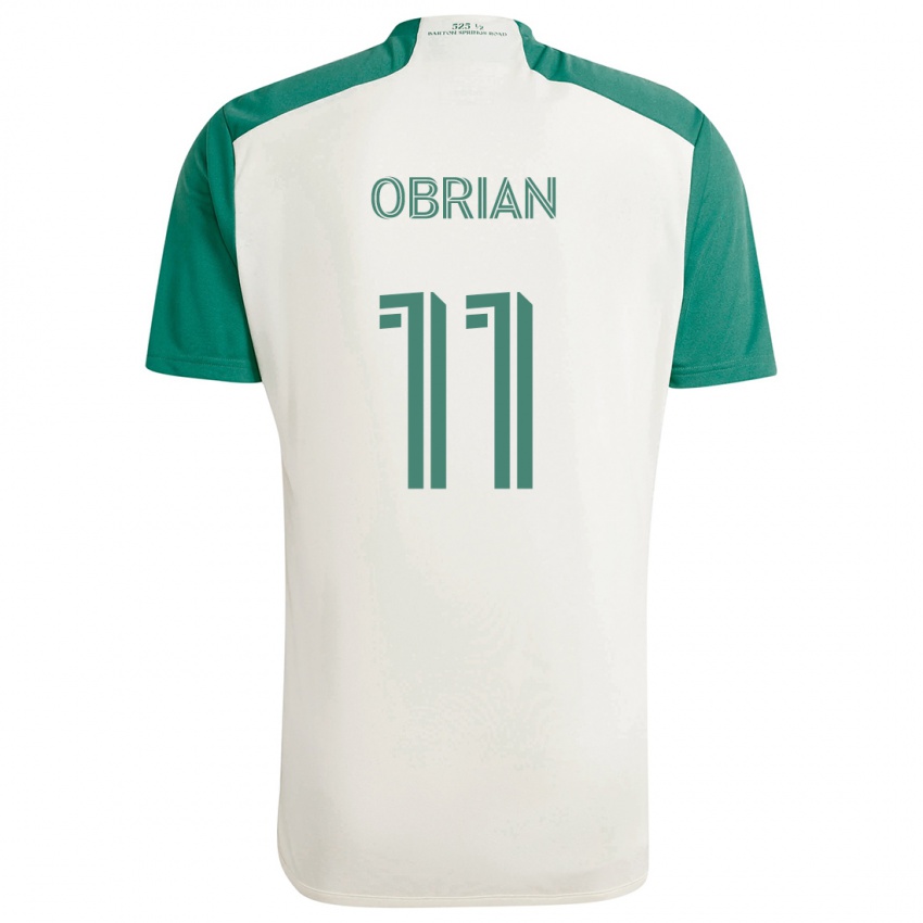 Criança Camisola Jáder Obrian #11 Cores Bronzeadas Verde Alternativa 2024/25 Camisa Brasil