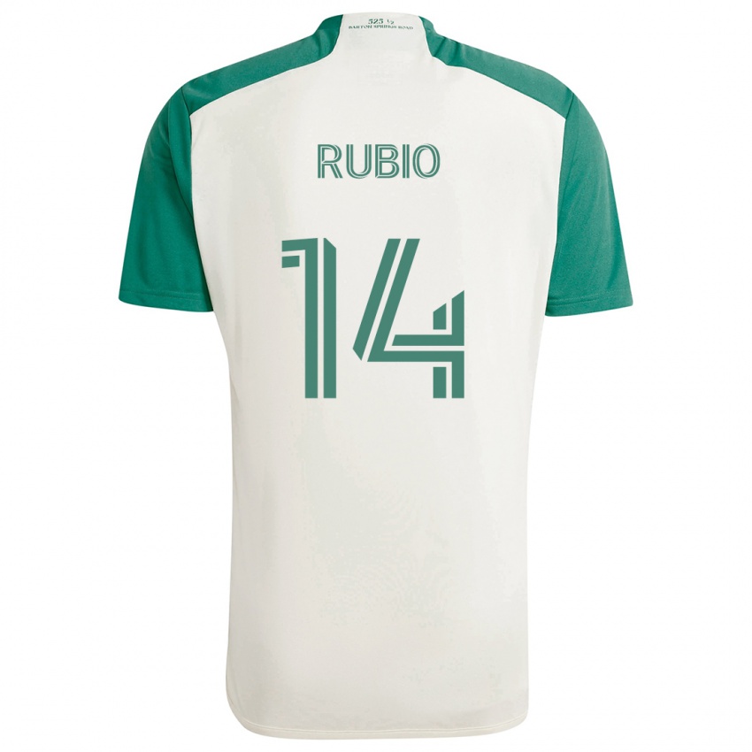 Criança Camisola Diego Rubio #14 Cores Bronzeadas Verde Alternativa 2024/25 Camisa Brasil