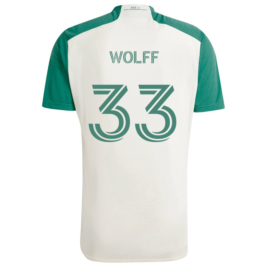 Criança Camisola Owen Wolff #33 Cores Bronzeadas Verde Alternativa 2024/25 Camisa Brasil