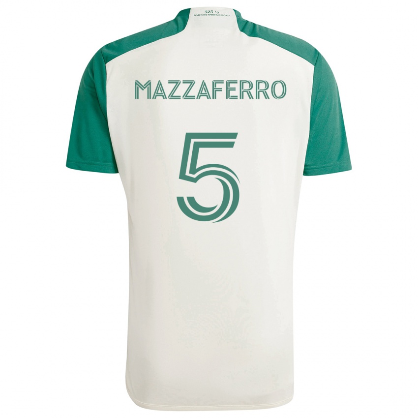 Criança Camisola Salvatore Mazzaferro #5 Cores Bronzeadas Verde Alternativa 2024/25 Camisa Brasil