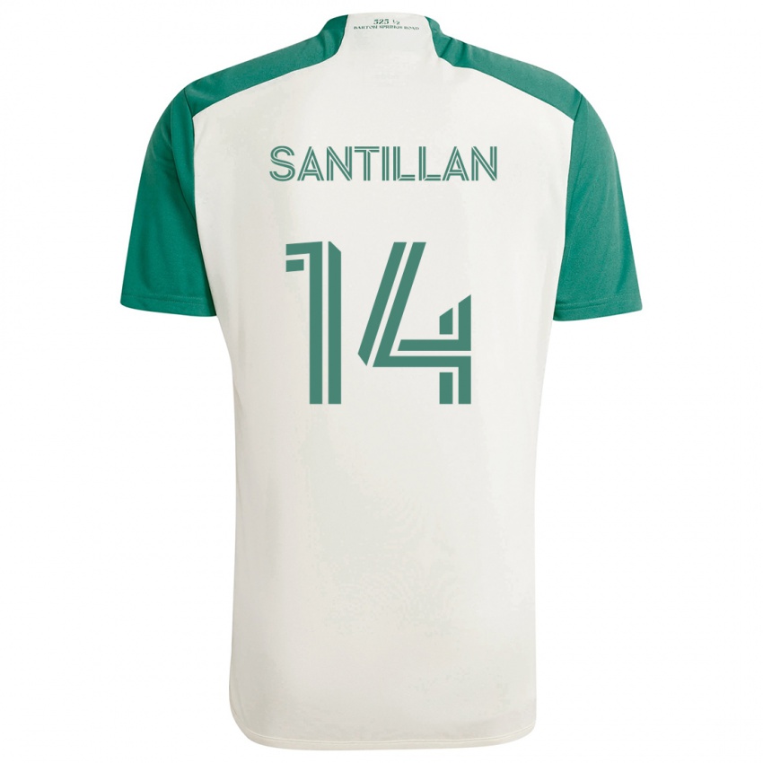 Criança Camisola Jonathan Santillan #14 Cores Bronzeadas Verde Alternativa 2024/25 Camisa Brasil