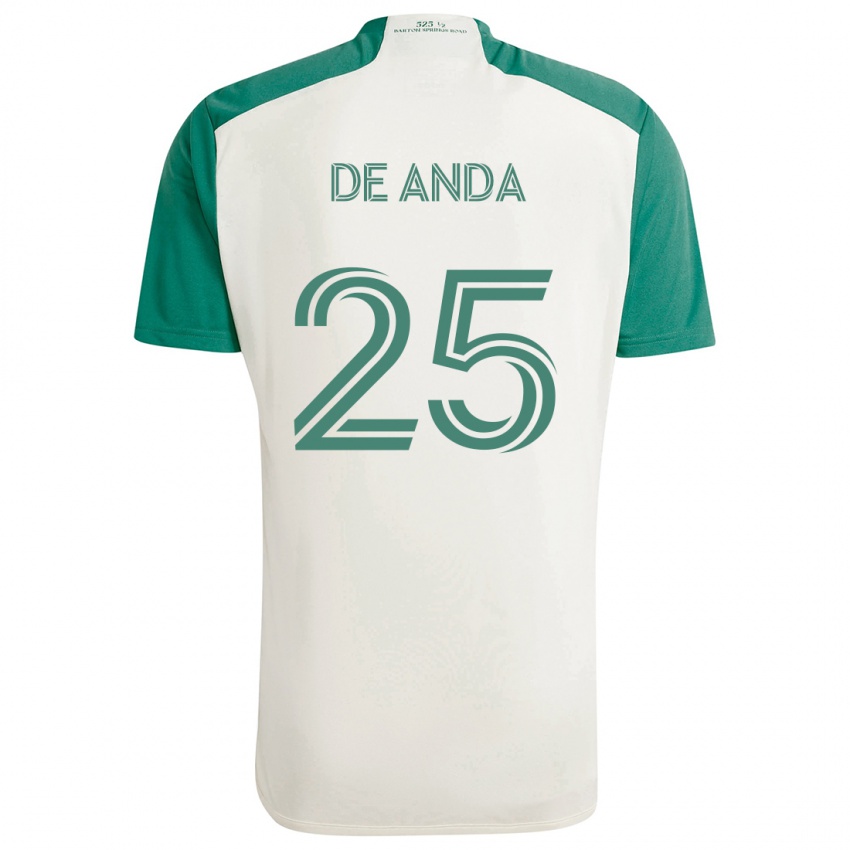 Criança Camisola Anthony De Anda #25 Cores Bronzeadas Verde Alternativa 2024/25 Camisa Brasil