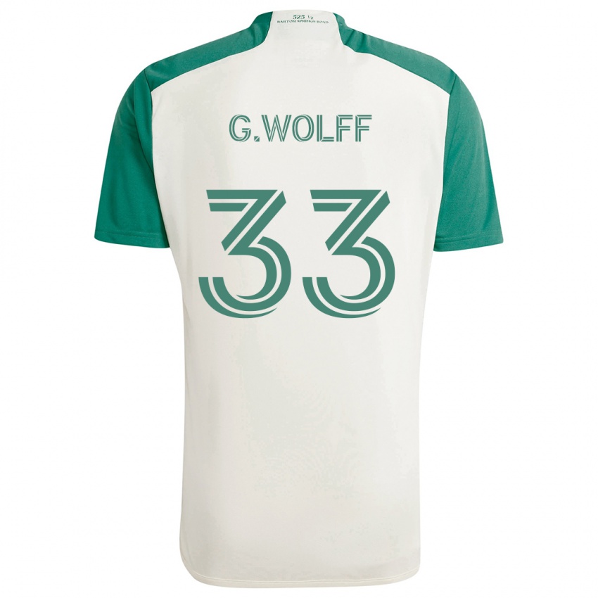 Criança Camisola Gavin Wolff #33 Cores Bronzeadas Verde Alternativa 2024/25 Camisa Brasil