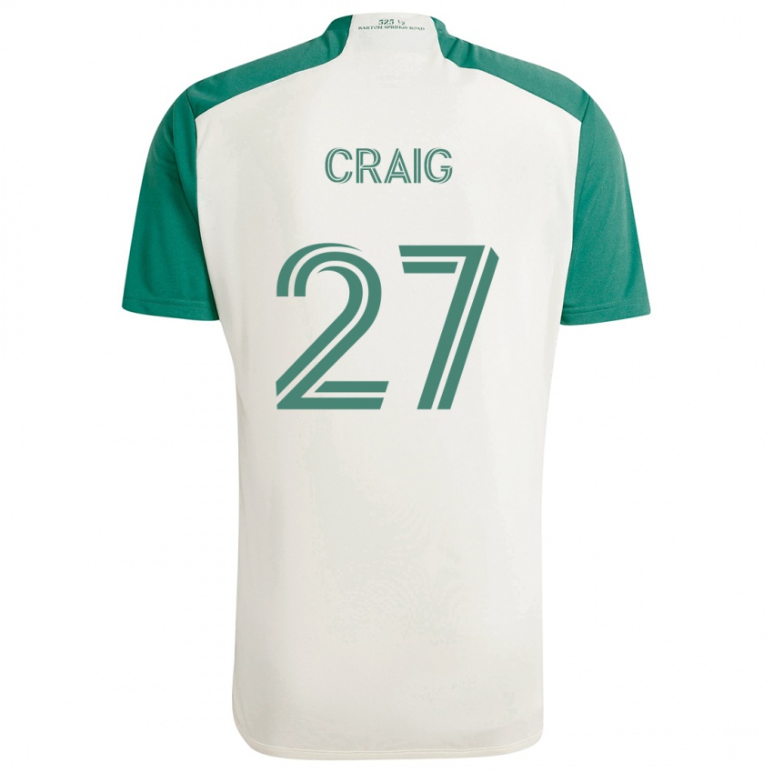 Criança Camisola Brandan Craig #27 Cores Bronzeadas Verde Alternativa 2024/25 Camisa Brasil