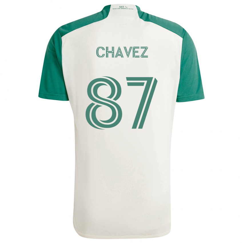 Criança Camisola Alfonso Ocampo-Chávez #87 Cores Bronzeadas Verde Alternativa 2024/25 Camisa Brasil