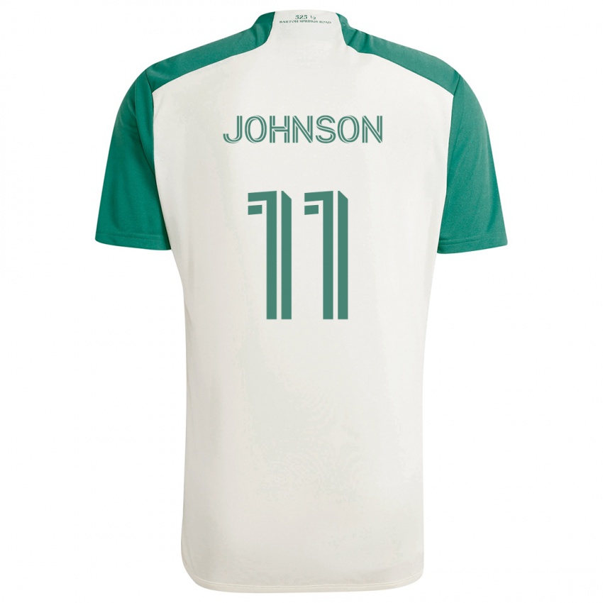 Criança Camisola Emmanuel Johnson #11 Cores Bronzeadas Verde Alternativa 2024/25 Camisa Brasil