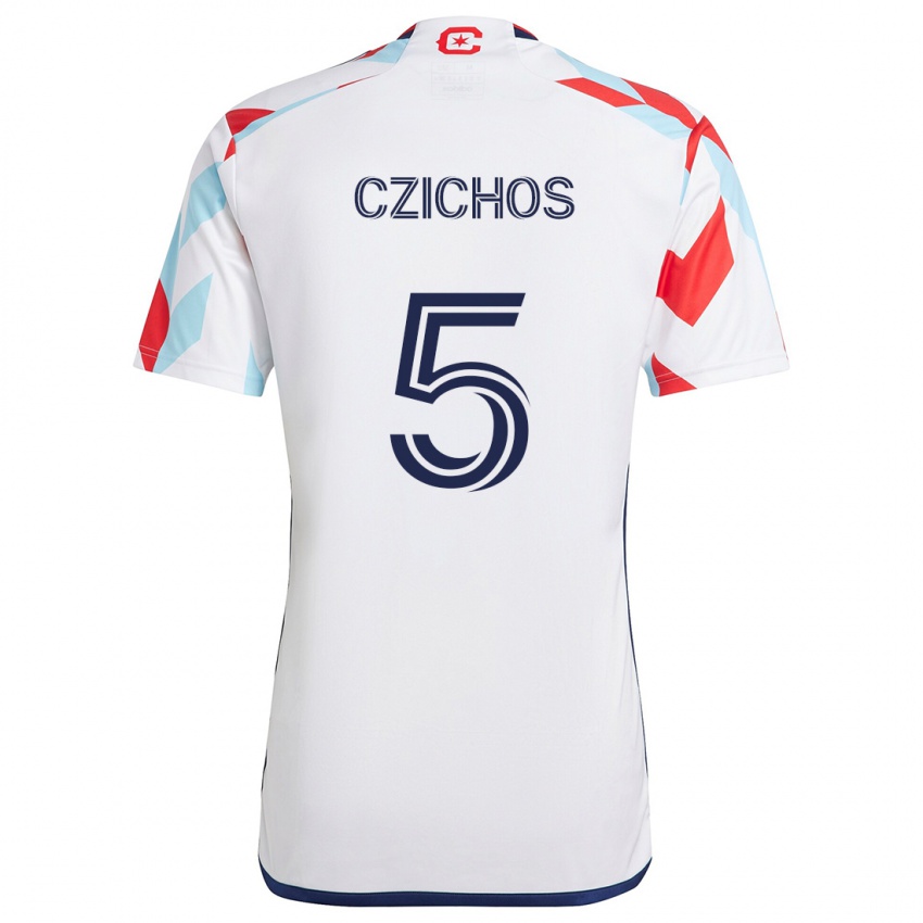 Criança Camisola Rafael Czichos #5 Branco Vermelho Azul Alternativa 2024/25 Camisa Brasil