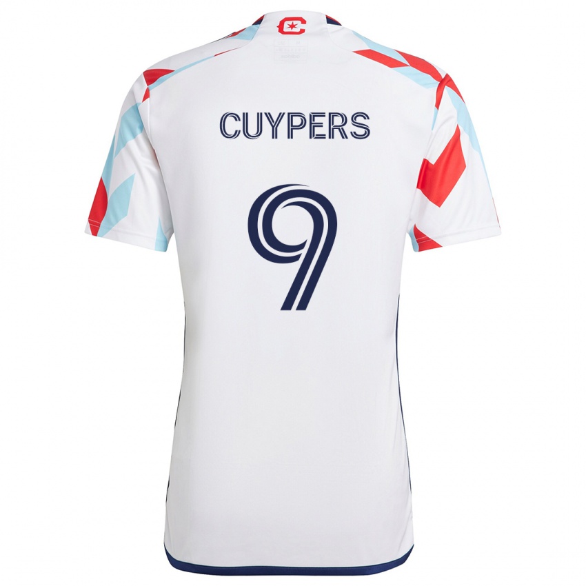 Criança Camisola Hugo Cuypers #9 Branco Vermelho Azul Alternativa 2024/25 Camisa Brasil