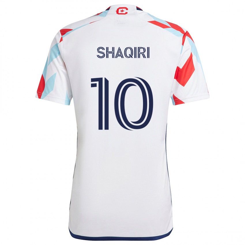 Criança Camisola Xherdan Shaqiri #10 Branco Vermelho Azul Alternativa 2024/25 Camisa Brasil