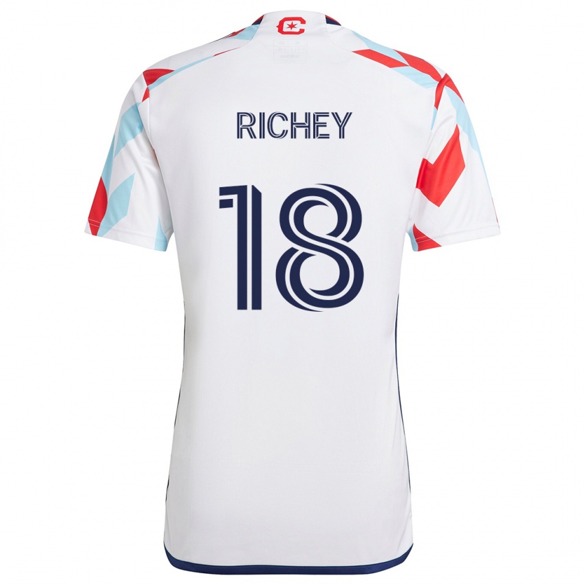 Criança Camisola Spencer Richey #18 Branco Vermelho Azul Alternativa 2024/25 Camisa Brasil