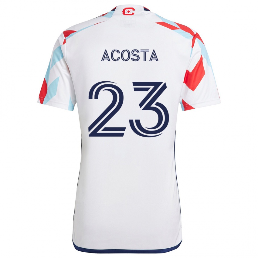 Criança Camisola Kellyn Acosta #23 Branco Vermelho Azul Alternativa 2024/25 Camisa Brasil