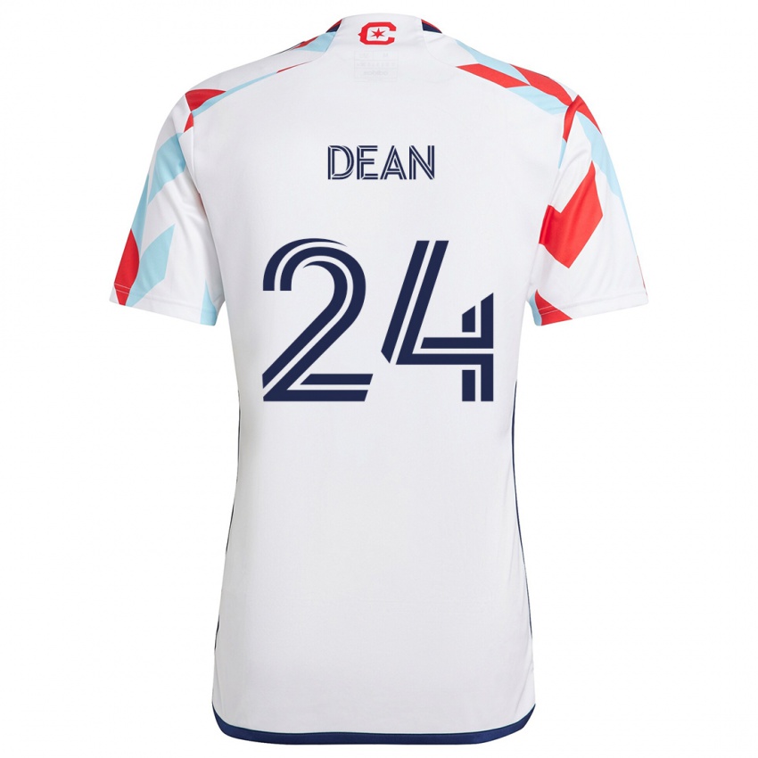 Criança Camisola Jonathan Dean #24 Branco Vermelho Azul Alternativa 2024/25 Camisa Brasil