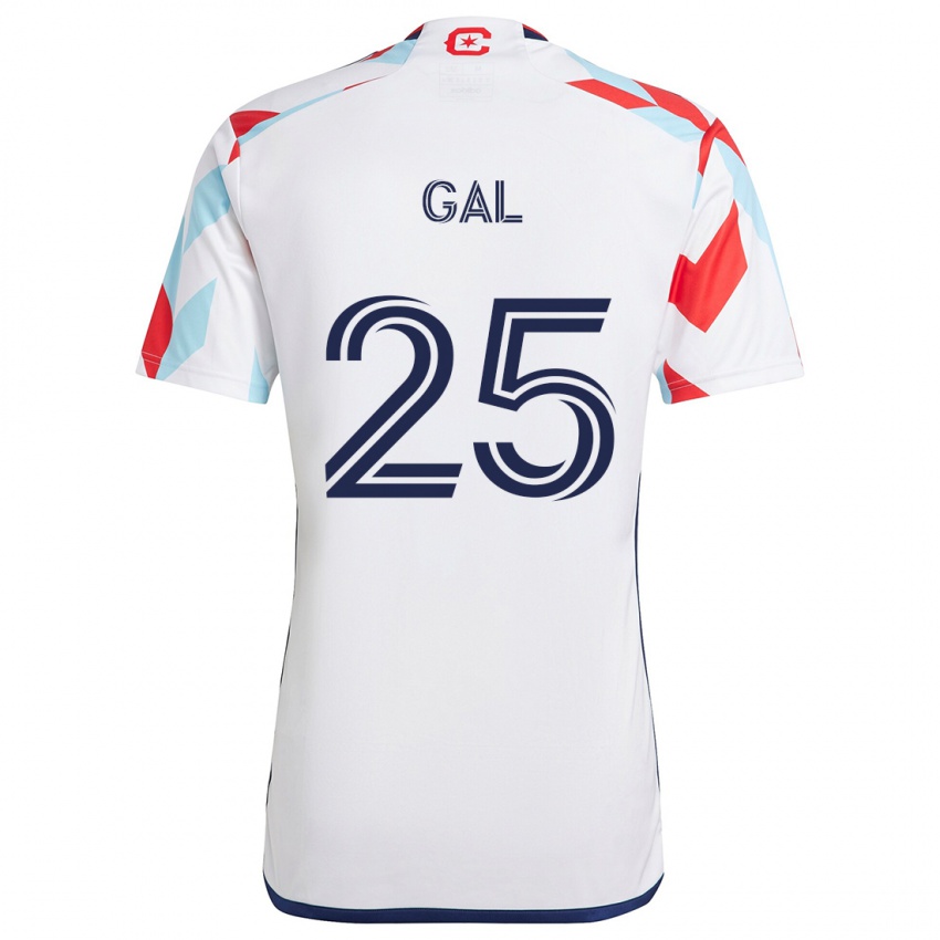 Criança Camisola Jeff Gal #25 Branco Vermelho Azul Alternativa 2024/25 Camisa Brasil