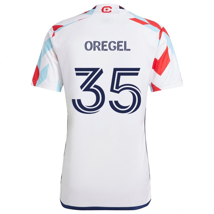 Criança Camisola Sergio Oregel #35 Branco Vermelho Azul Alternativa 2024/25 Camisa Brasil