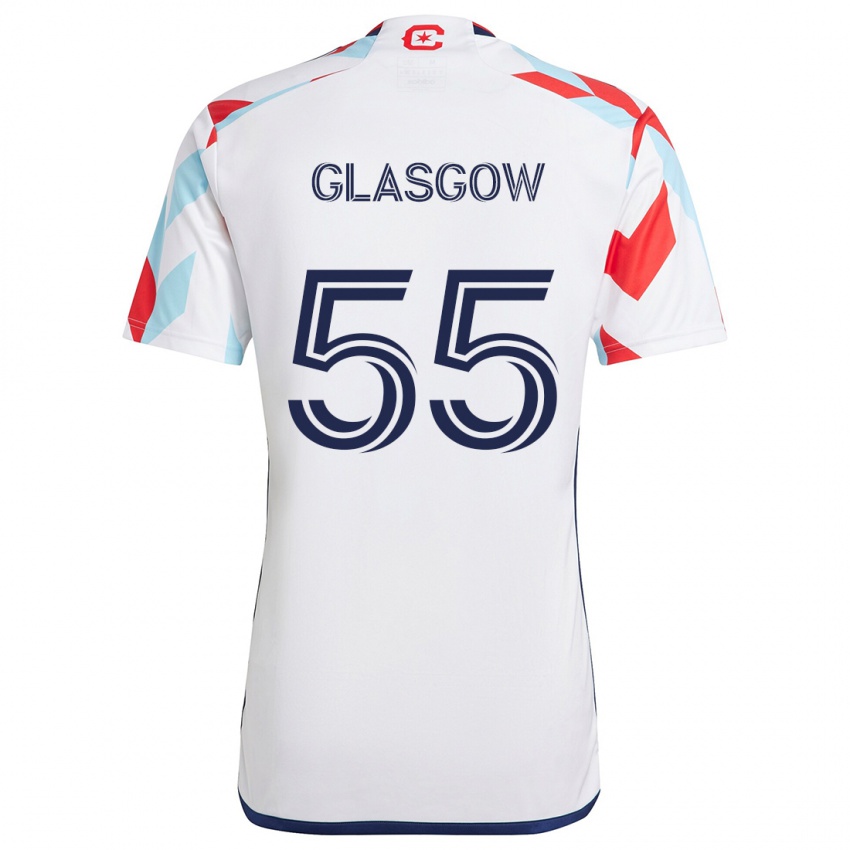 Criança Camisola Omari Glasgow #55 Branco Vermelho Azul Alternativa 2024/25 Camisa Brasil