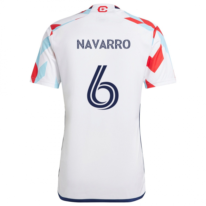 Criança Camisola Miguel Navarro #6 Branco Vermelho Azul Alternativa 2024/25 Camisa Brasil