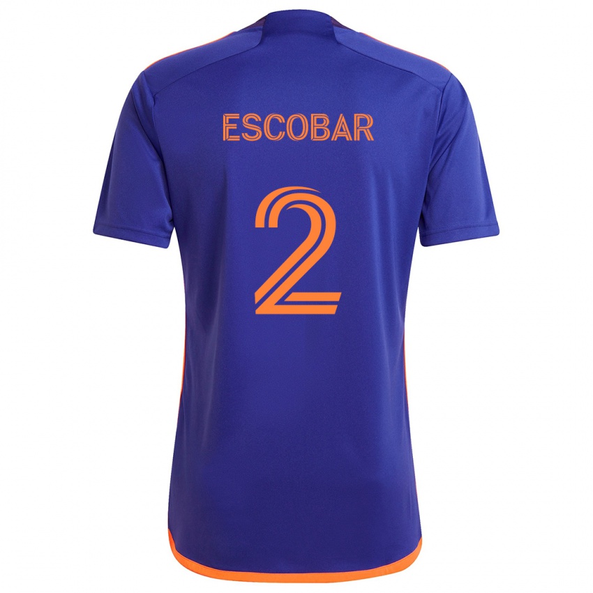 Criança Camisola Franco Escobar #2 Laranja Roxa Alternativa 2024/25 Camisa Brasil